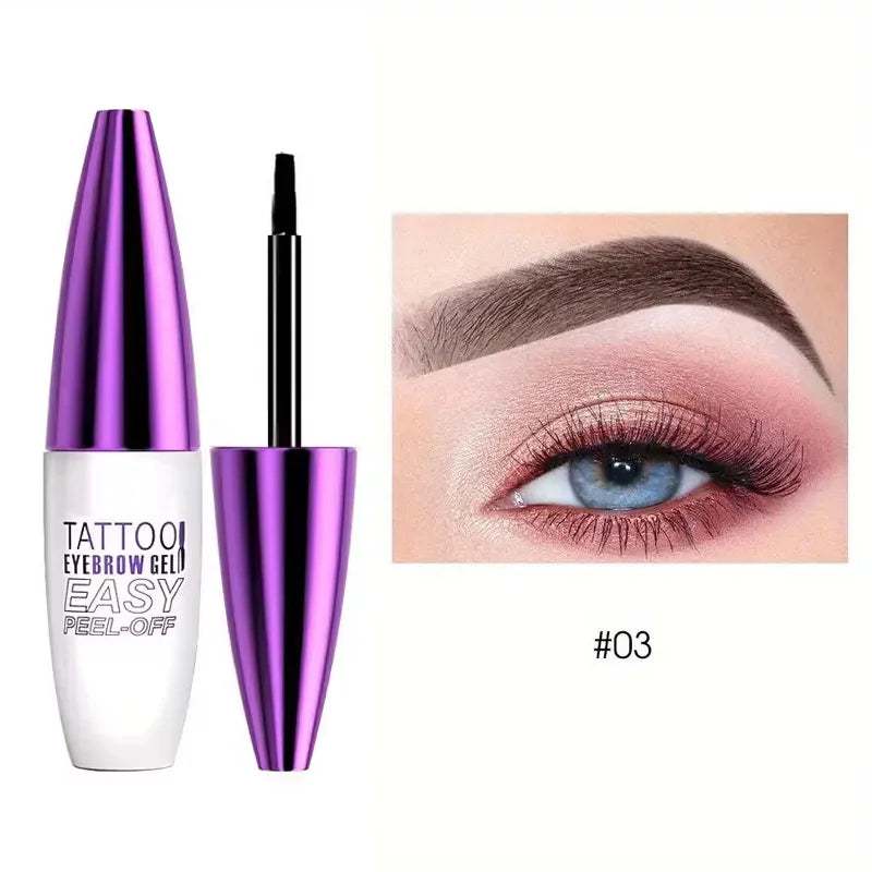 Waterproof Peel Off Eyebrow Tint Gel 10g Long Lasting Brow Makeup Natural Look Smudge Proof Easy Peel Brow Gel 4 Colors for Daily Party Festival Gift - Curl and Collar