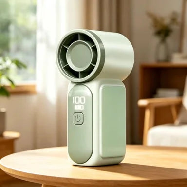 Portable Fan Convenient Creative Mini Fan Pocket Hand-held Fans Lightweight Suitable for Travel Camping Outdoors Digital Display - Curl and Collar