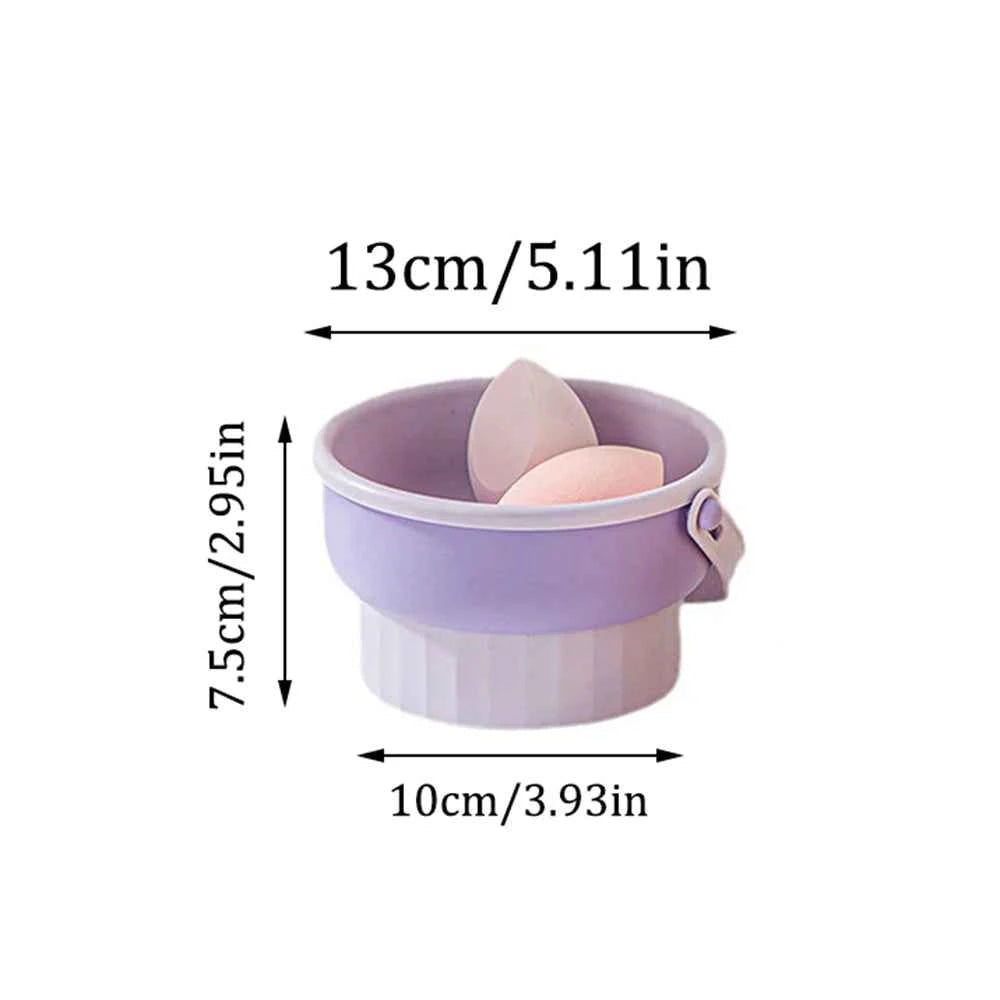 Makeup Brush Cleaning Bowl Beauty Egg Cleaning Tool Storage Set Brush Powder Puff Dry Cleaning Silicone Drying Shelf
