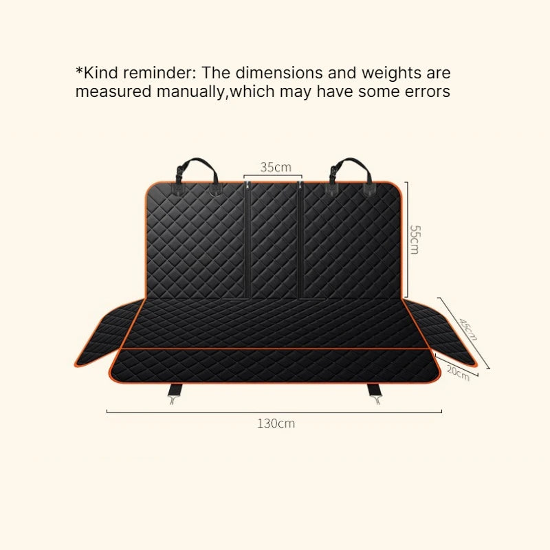 Pet Car Seat Isolation Mat Dog Travel Special Cushion Anti Dirty Waterproof Rear Back Seat Cover for Pets Car Accessories - Curl and Collar