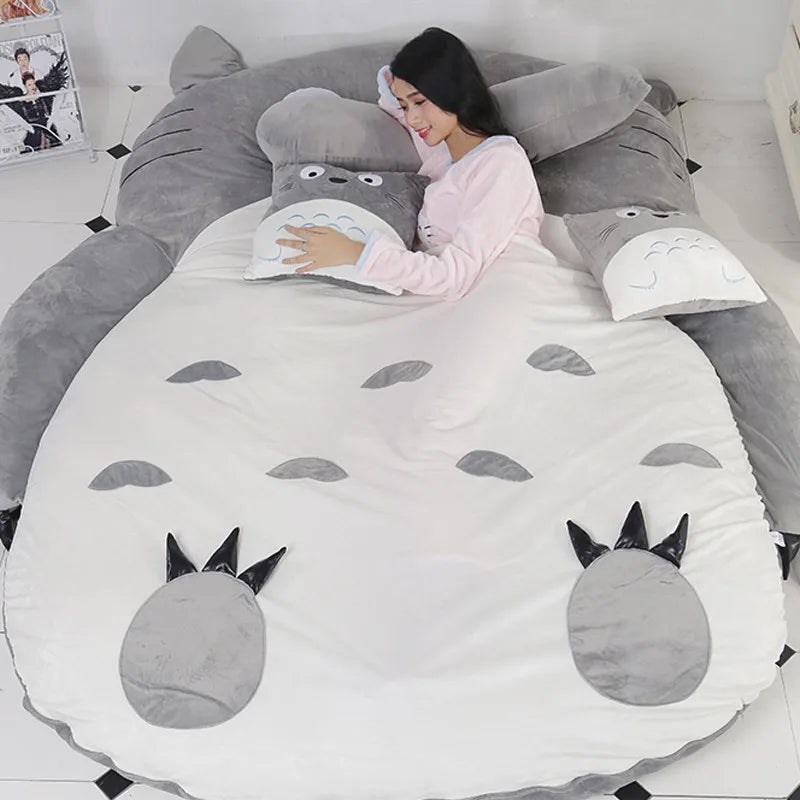 Cartoon Cute Lazy Sofa Bed Comfortable Use For Children Tatami Mattress Double Bunk Bed Divine Sleeping Mat Internet Famous Bed - Curl and Collar