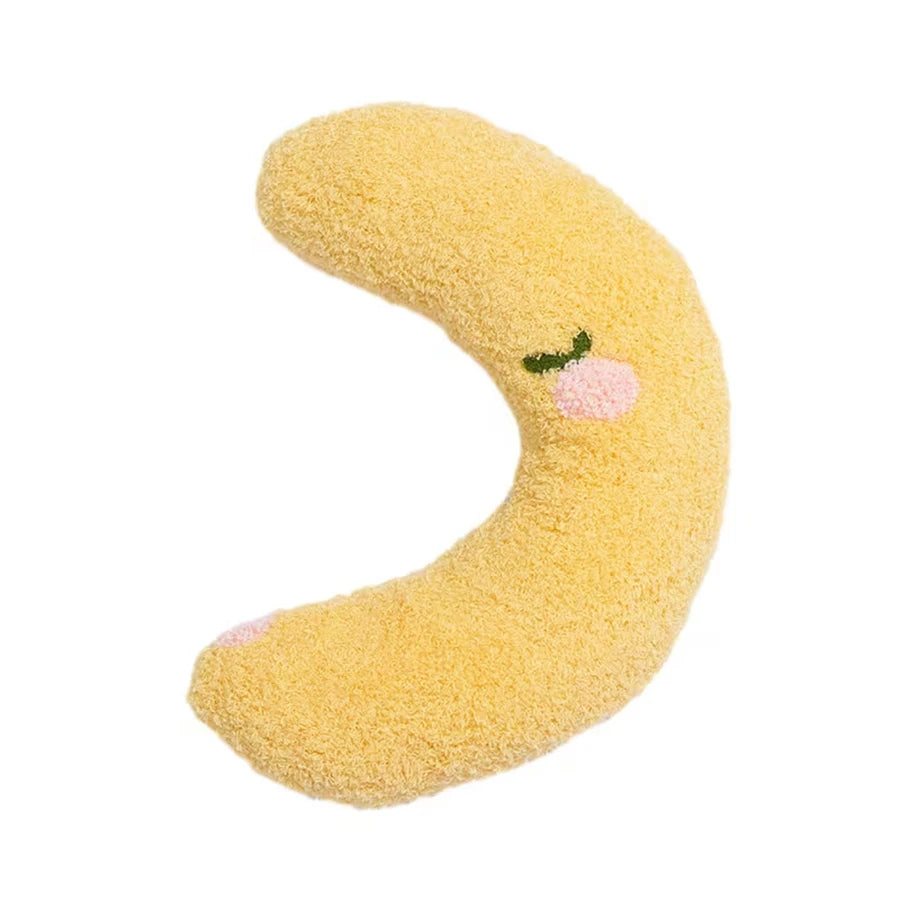 Cute Dogs Cats Little Pillows U-Shaped Neck Protector Pets Deep Sleep Pillow for Puppy Kitten Soft Fluffy Calming Toys Washable - Curl and Collar