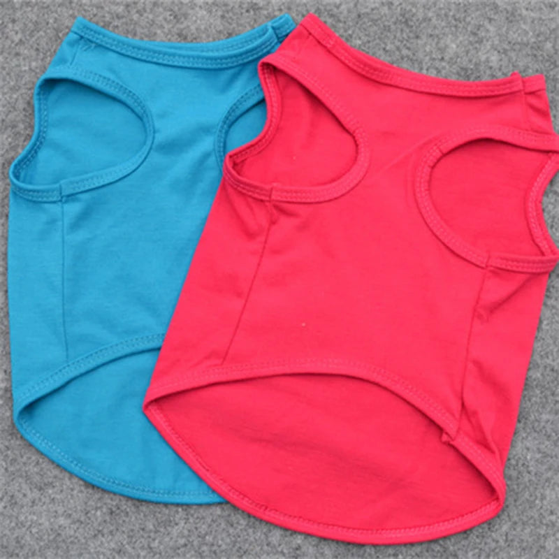 Security Clothing for Dogs Summer Pet Clothes Vest for Small Dogs Chihuahua Yorkshire Puppy Cats Low Price Pets T-shirt Costume - Curl and Collar