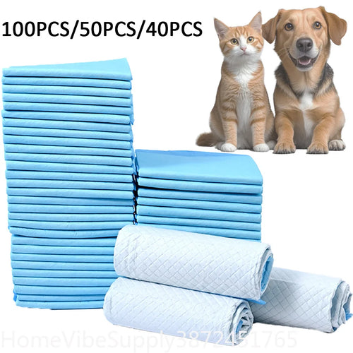 20/40/50/100Pcs Disposable Puppy Pee Pads Super Absorbent Dog Training Pad Dry Clean Cushion Pet Dog Supply - Curl and Collar