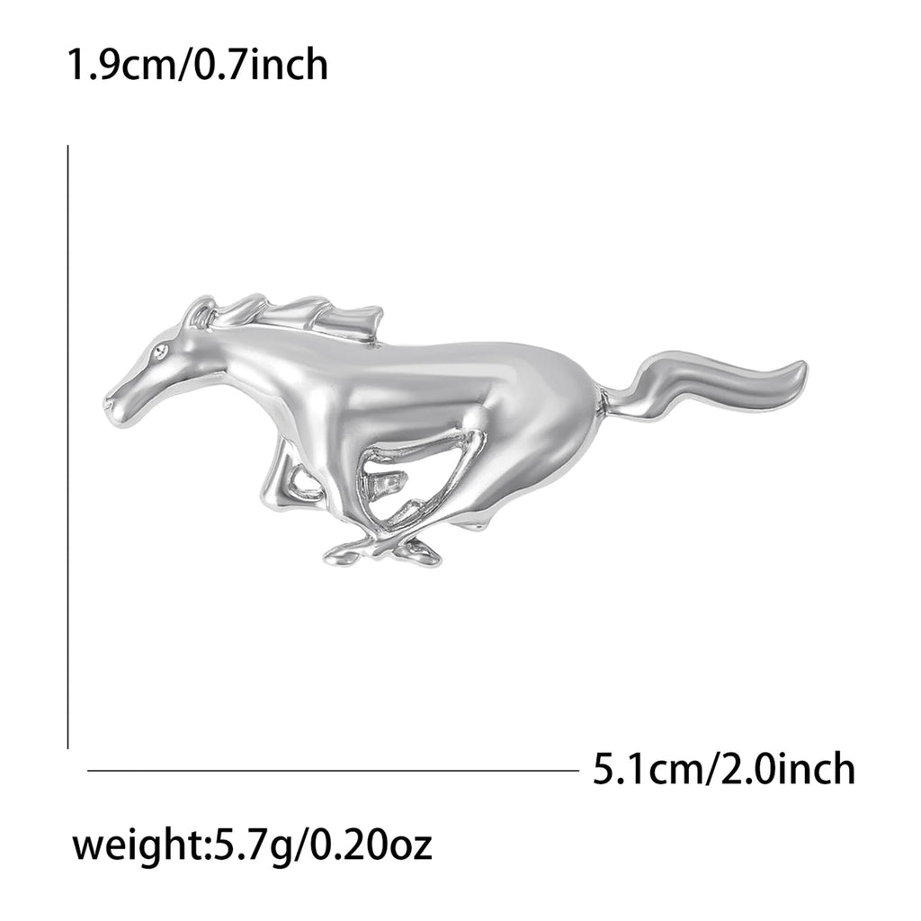 Classic Rhinestone Horse Brooches for Women Enamel Zodiac Animal Pins Office Party Friend New Year Gifts Jewelry Accessories - Curl and Collar