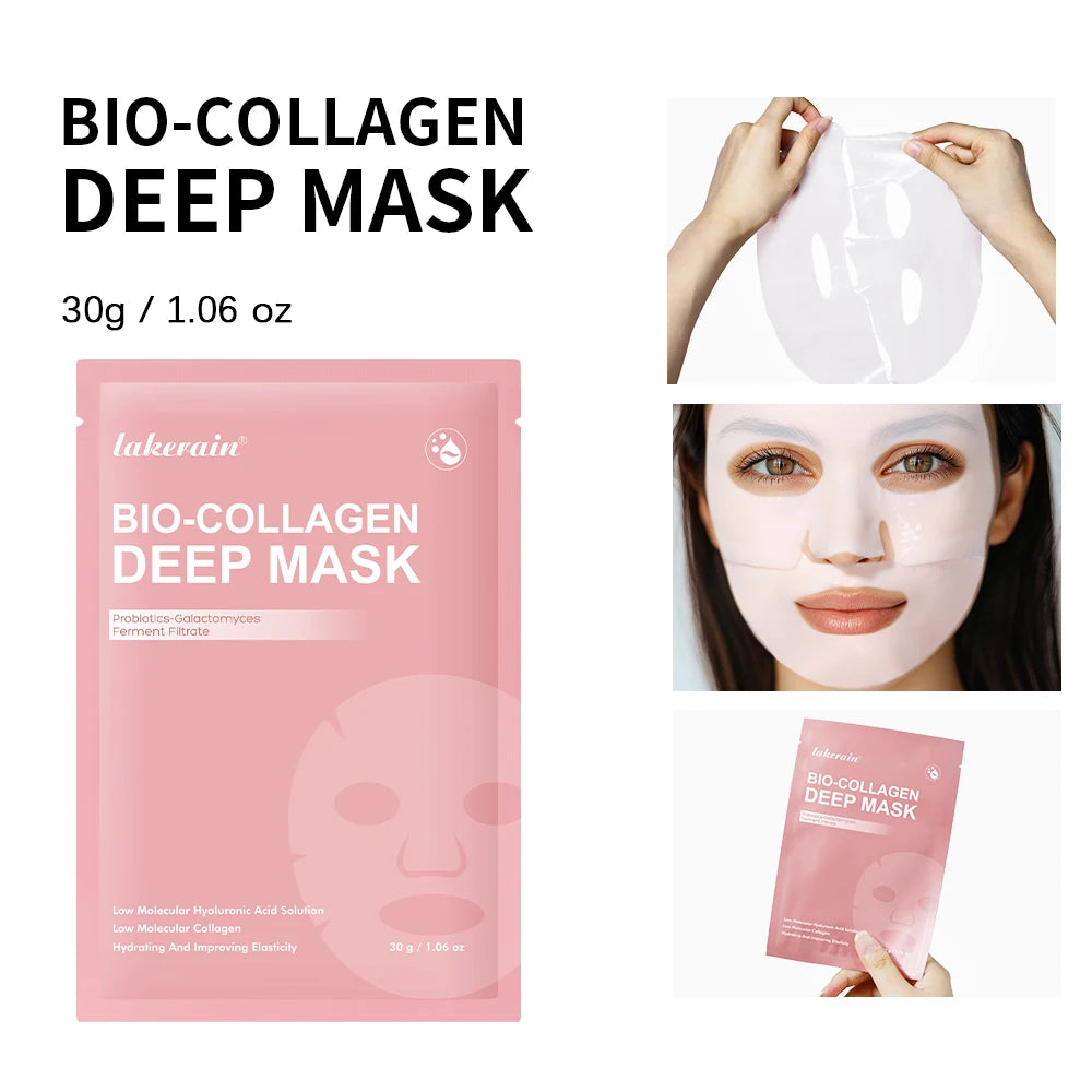 Korean Deep Collagen Mask Peel Off Mask Face Anti Wrinkle Lifting Skin Care Masks Bio Pack Night Wrapping Woman Overnight Skin - Curl and Collar