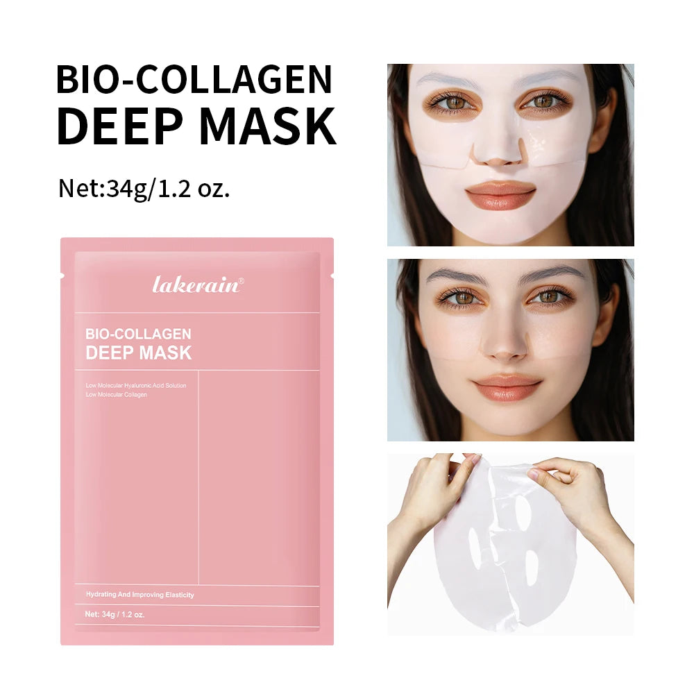 Korean Deep Collagen Mask Peel Off Mask Face Anti Wrinkle Lifting Skin Care Masks Bio Pack Night Wrapping Woman Overnight Skin - Curl and Collar