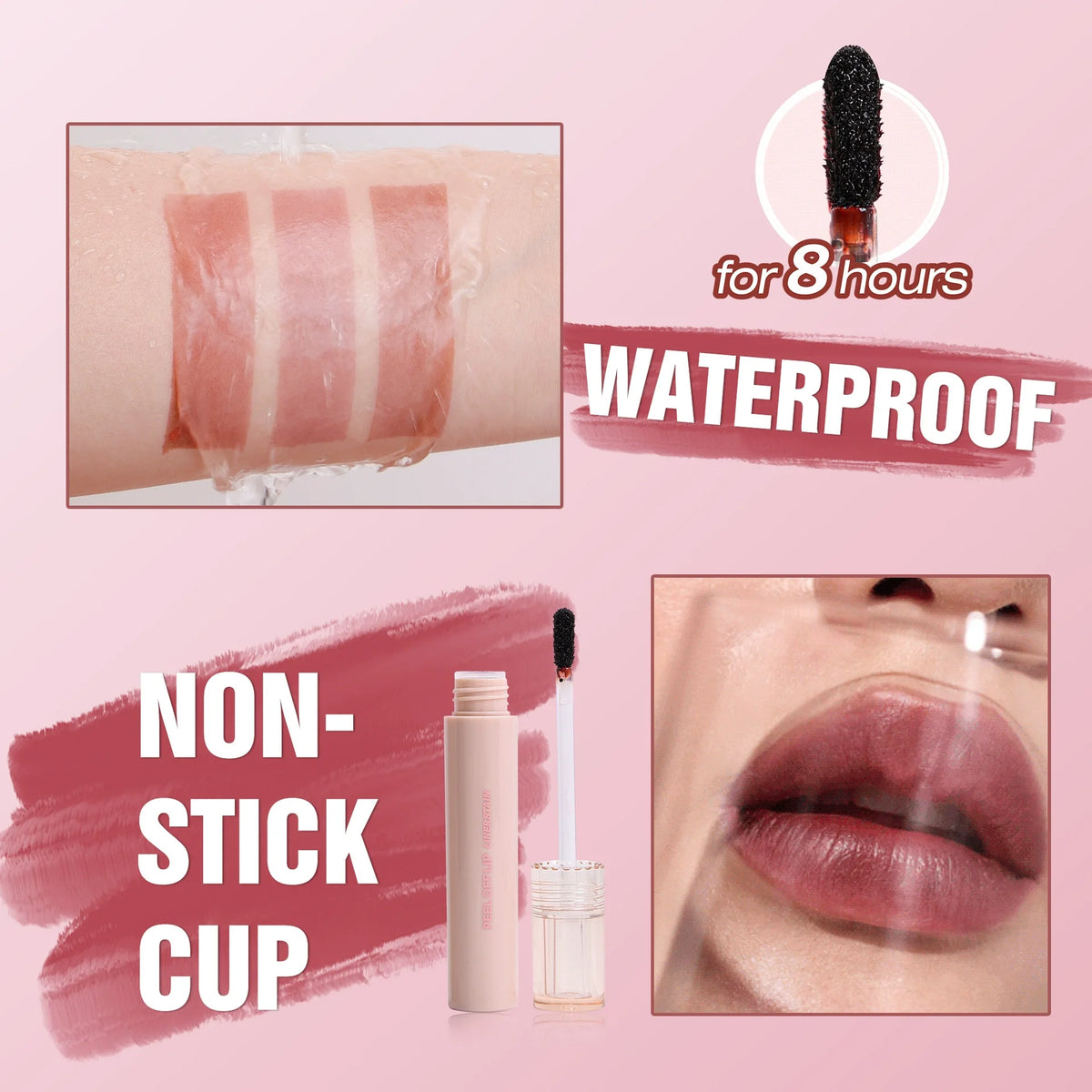 OLIBOLLA Peel Off Lip Liner Stain Waterproof Long Lasting Lip Tattoo Tint, Non Stick Cup Transferproof Lip Outline Liquid Makeup Cosmetics - Curl and Collar
