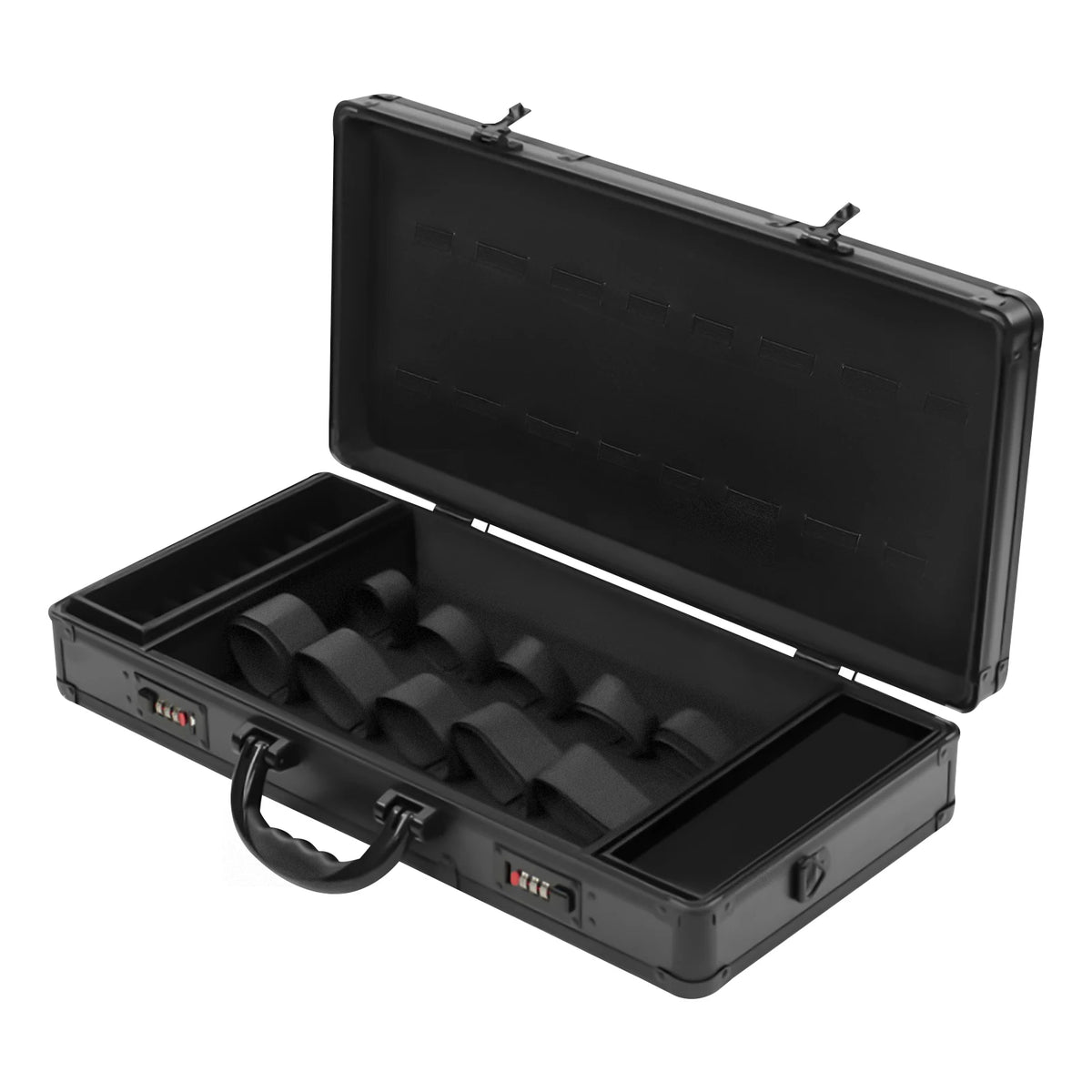 Portable Barber Hairdressing Tool Box Salon Large Capacity Professional Hair Kit Organizer Storage Display Box Lock Suitcase - Curl and Collar