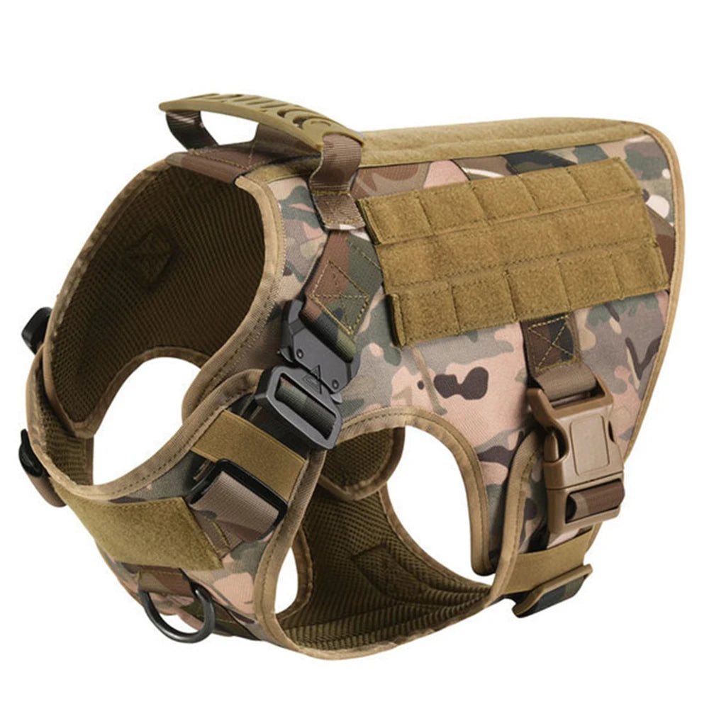 Large Dog Harness And Leash Set Pet German Shepherd Malinois Training Walking Vest Dog Harness And Collar For Medium Large Dogs - Curl and Collar