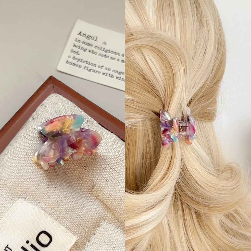 2026 New Korean style hair claw clip Fairy hair clips Mini Delicate hair claw Pretty hairclip Accessories for women - Curl and Collar