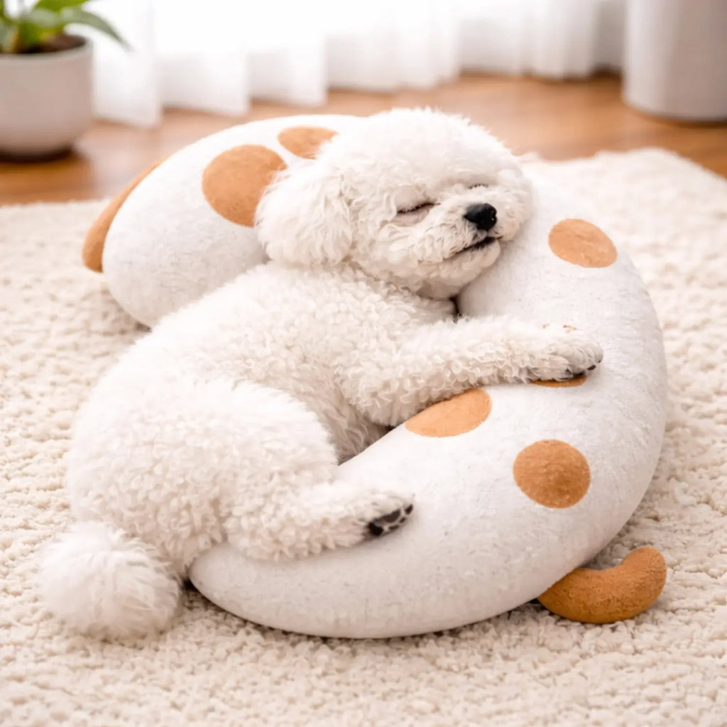 Dog Bed Pillow Four Season Universal Washable Pet Sleep Pillow Neck Support Pressure Relief Medium Small Dogs Back Pillow - Curl and Collar
