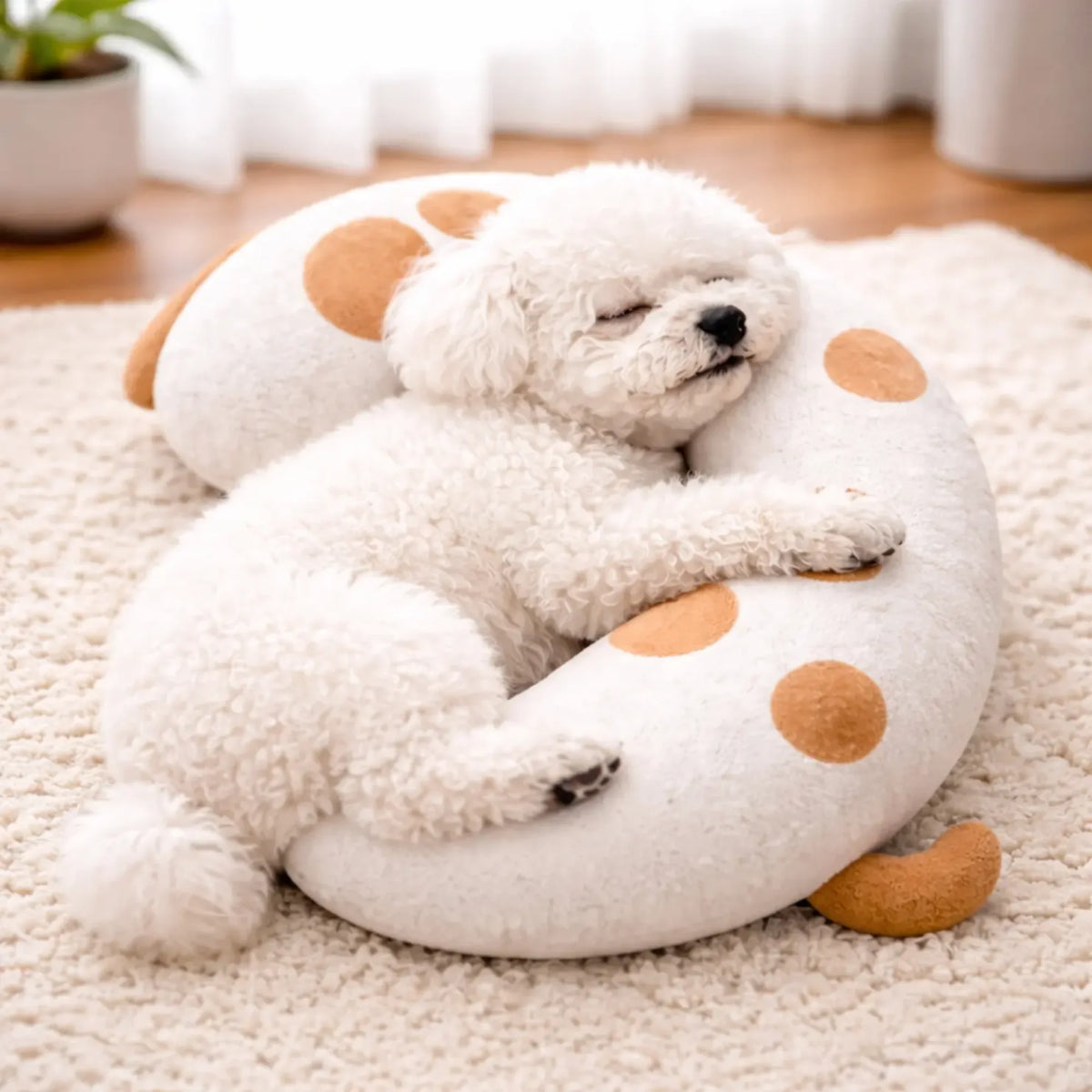 Dog Bed Pillow Four Season Universal Washable Pet Sleep Pillow Neck Support Pressure Relief Medium Small Dogs Back Pillow - Curl and Collar
