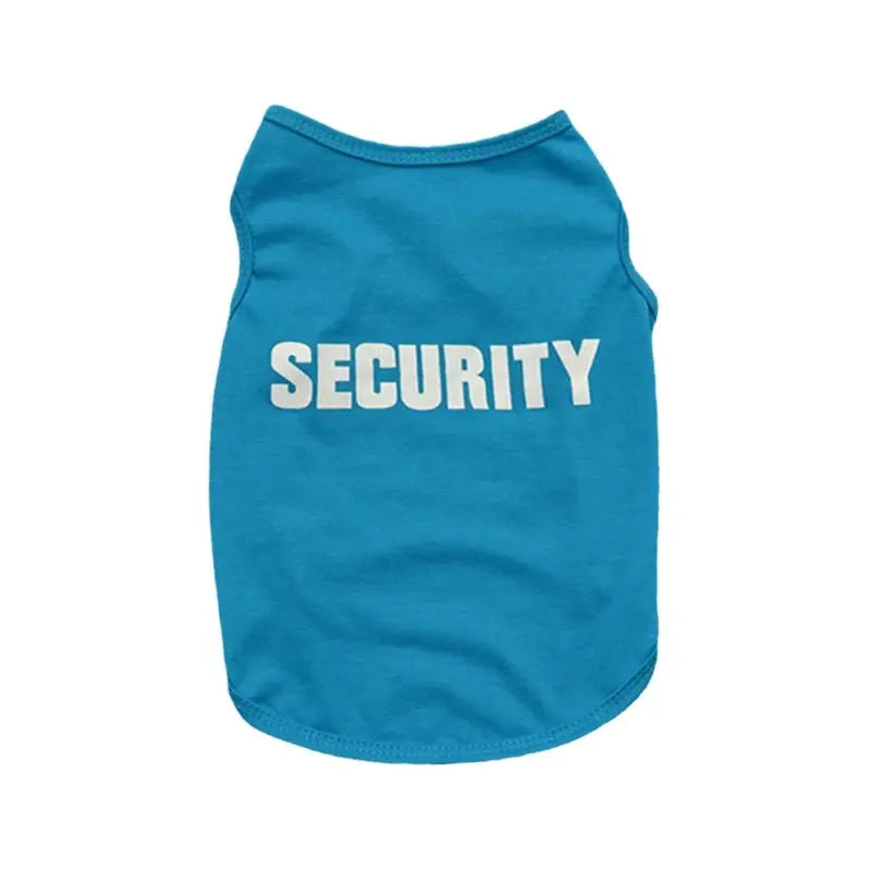 Security Clothing for Dogs Summer Pet Clothes Vest for Small Dogs Chihuahua Yorkshire Puppy Cats Low Price Pets T-shirt Costume - Curl and Collar