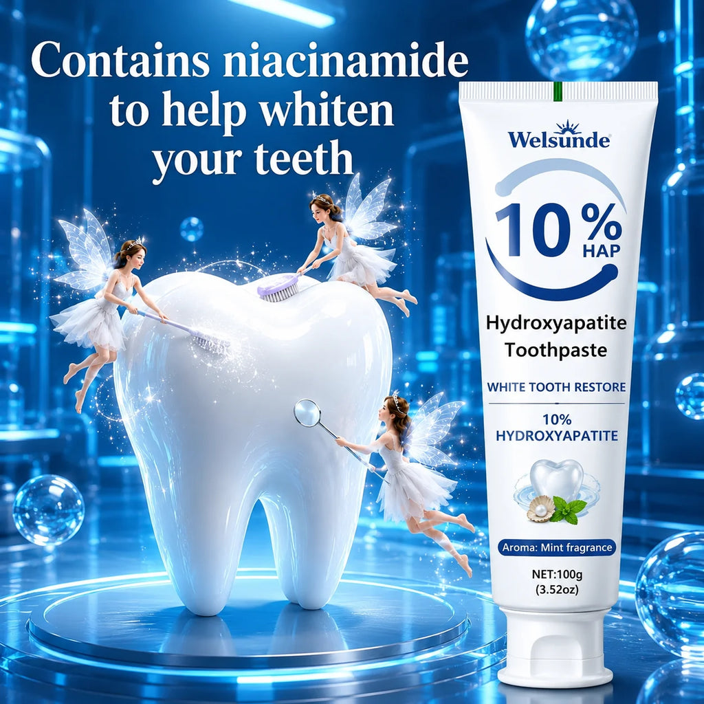 Powerful Whitening Toothpaste for Teeth & Deep Cleaning - Natural Mint Flavor, Breath Freshness, Micro-Polishing, Gentle on Sensitive Tooth & Gums, Oral Health, Specialized Dental Care, Suitable for Everyone, Perfect for Dail - Curl and Collar