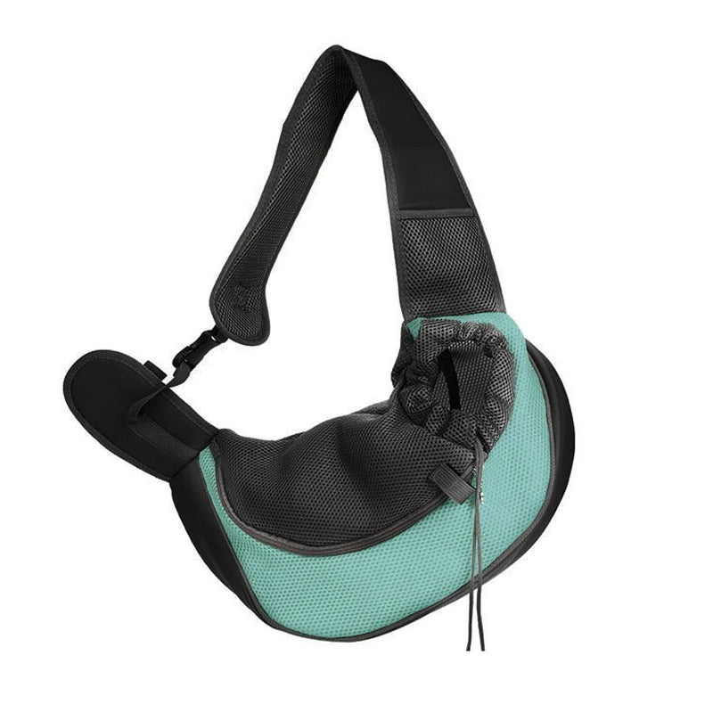 Pet Cat Dog Carrier Backpack Travel Tote Shoulder Bags Mesh Sling Carry Pack Pet Carrying Supplies Crossbody Shoulder Bag - Curl and Collar