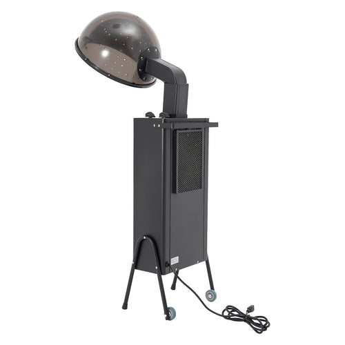 1200W Freestanding Salon Hair Dryer Accelerator 110V US Plug 3 Temp 60min Timer Overheat Protection Rolling Wheel 85° Adjustable Hood - Curl and Collar