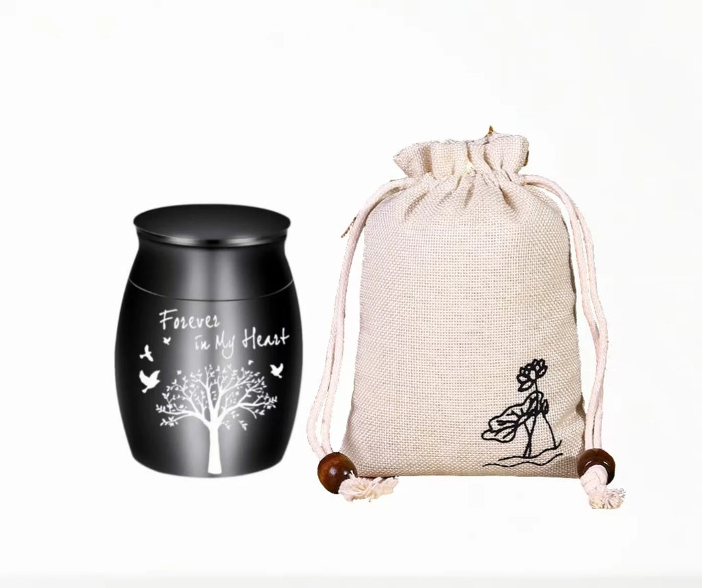 Hot Sale 7 Colors Tree of Life Design Cremation Urn Pet Memorials and Gifts Mini Made of Aluminum Alloy Urns - Curl and Collar