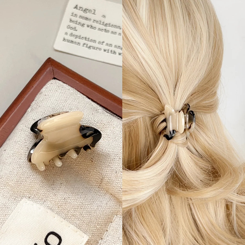 2026 New Korean style hair claw clip Fairy hair clips Mini Delicate hair claw Pretty hairclip Accessories for women - Curl and Collar