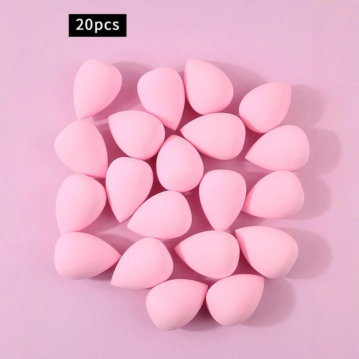 100/50/30/25/20/12PCS XL Super Affordable Large Soft Makeup Sponge Beauty Egg Set, No Powder Sticking Portable Makeup Tool - Curl and Collar