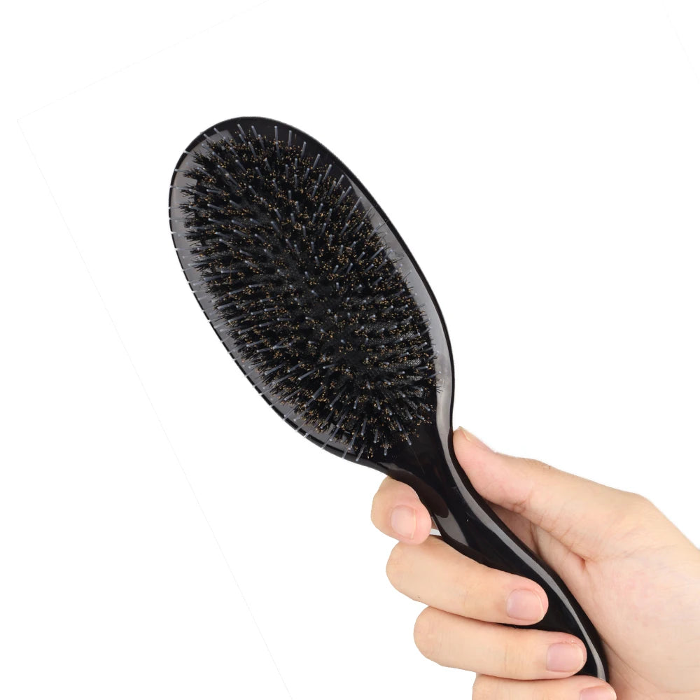 ARLANY Boar Bristle Hair Brush Massage Comb Hair Styling Tool Hair Beauty Salon Accessories Hairdressing Hair Extensions Tool - Curl and Collar