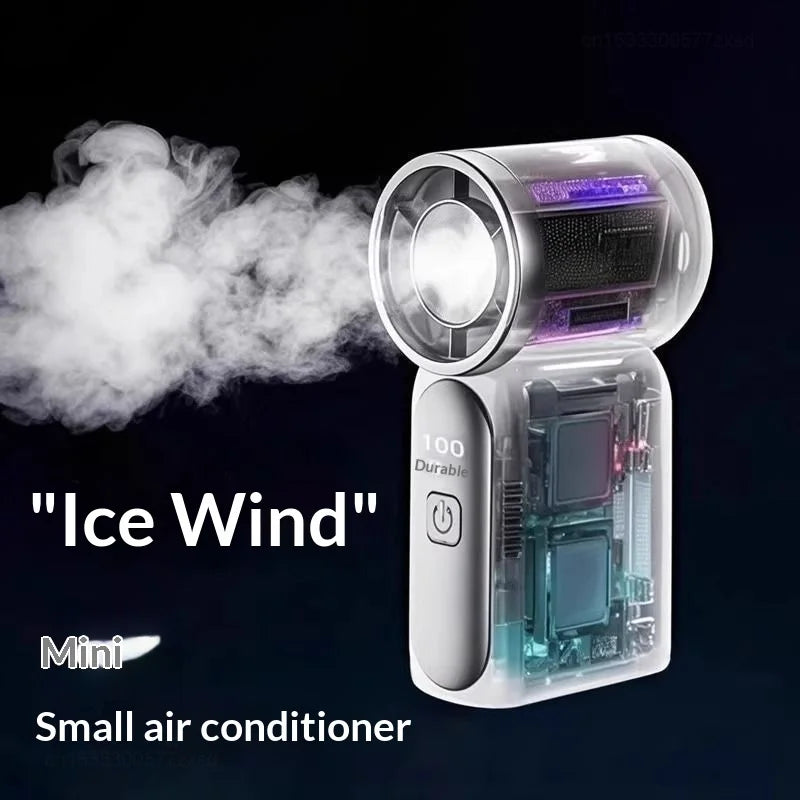 Portable Fan Convenient Creative Mini Fan Pocket Hand-held Fans Lightweight Suitable for Travel Camping Outdoors Digital Display - Curl and Collar