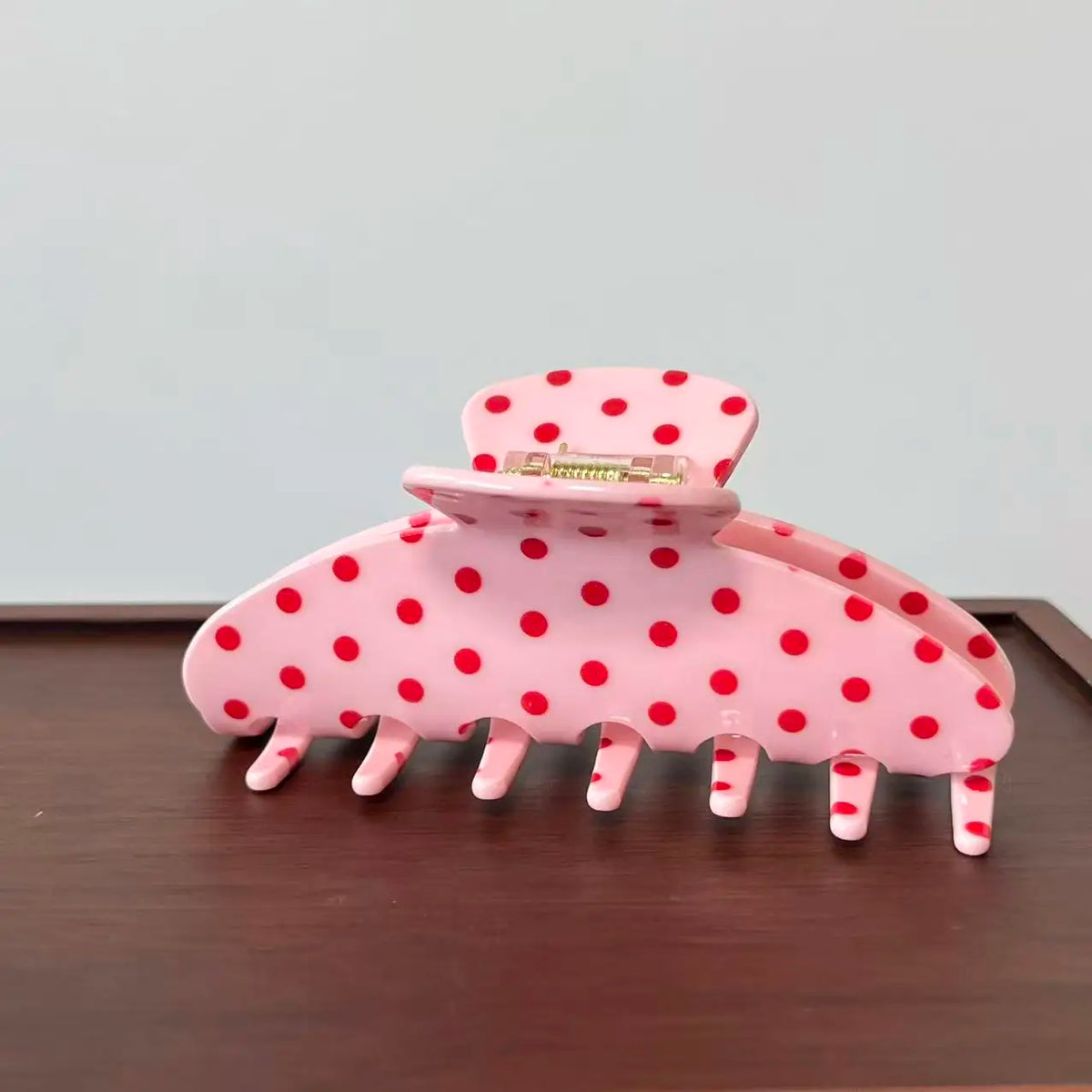 Fashion Large Hair Claw Clips for Women Girls Retro Checkered Polka Dot Strong Hold Non-slip Hair Accessories for Everyday Wear