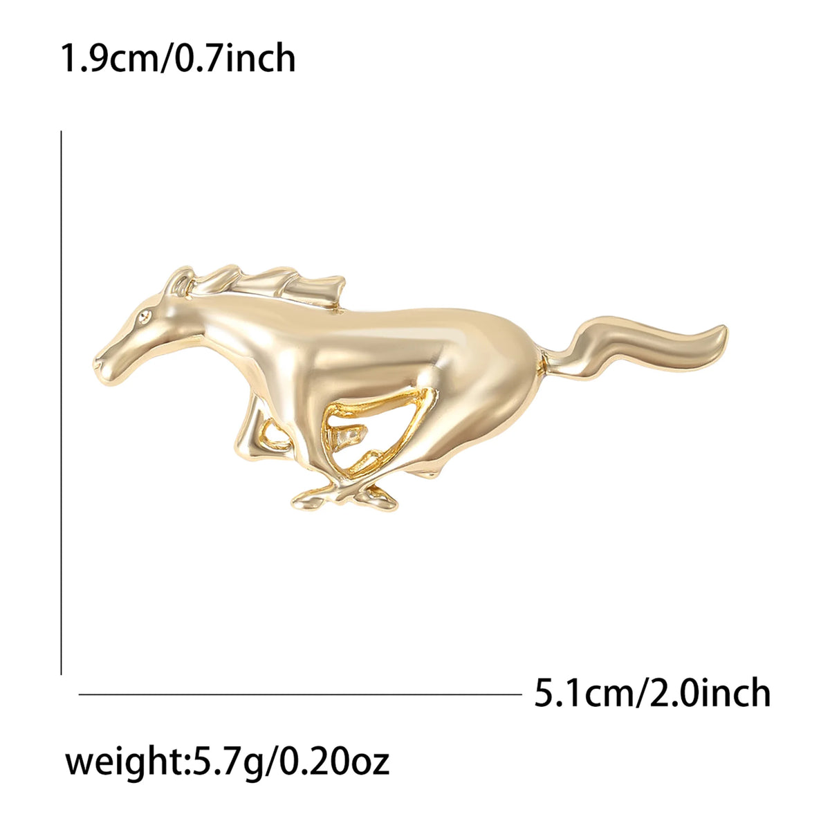 Classic Rhinestone Horse Brooches for Women Enamel Zodiac Animal Pins Office Party Friend New Year Gifts Jewelry Accessories - Curl and Collar