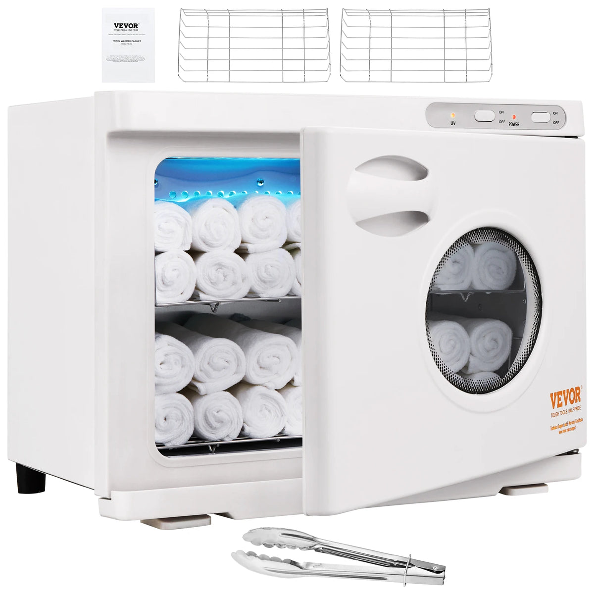 SucceBuy Hot Towel Warmer 8/23L Large Capacity with See Through Window 2-in-1 Quick All-round Heating for Facials SPA Massage Salon - Curl and Collar