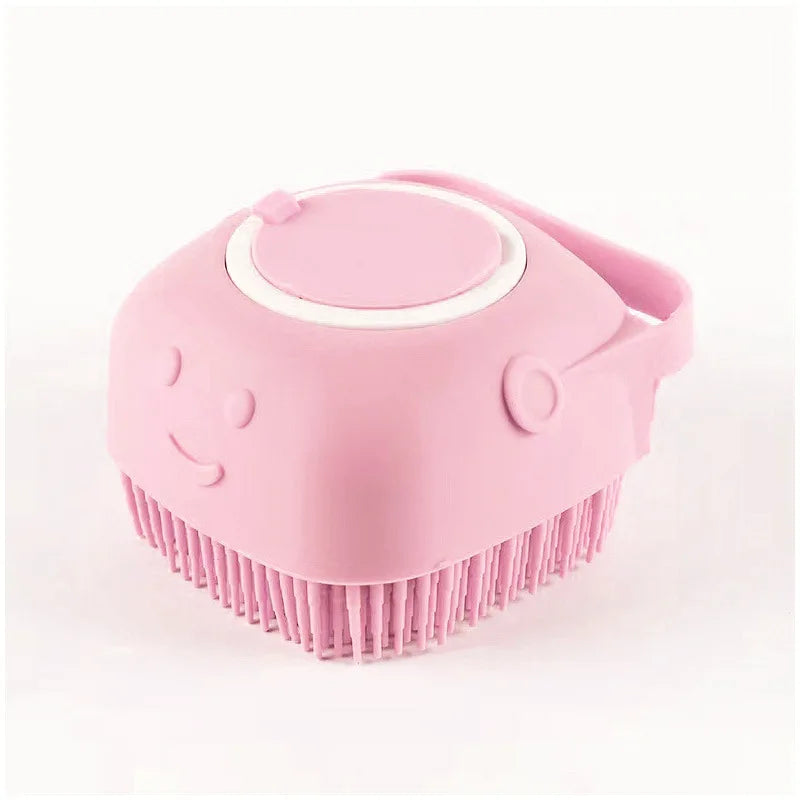 Bathroom Puppy Big Dog Cat Bath Massage Gloves Brush Soft Safety Silicone Pet Accessories for Dogs Cats Tools Mascotas Products - Curl and Collar