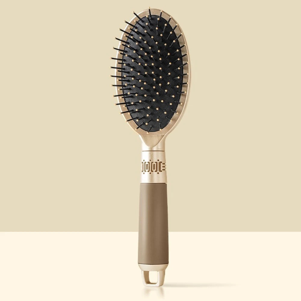CALIYI Hair Massage Air Cushion Comb Brush Scalp Hairbrush Detangle Anti Static Salon SPA Hairdressing Styling Tool Oval Round - Curl and Collar