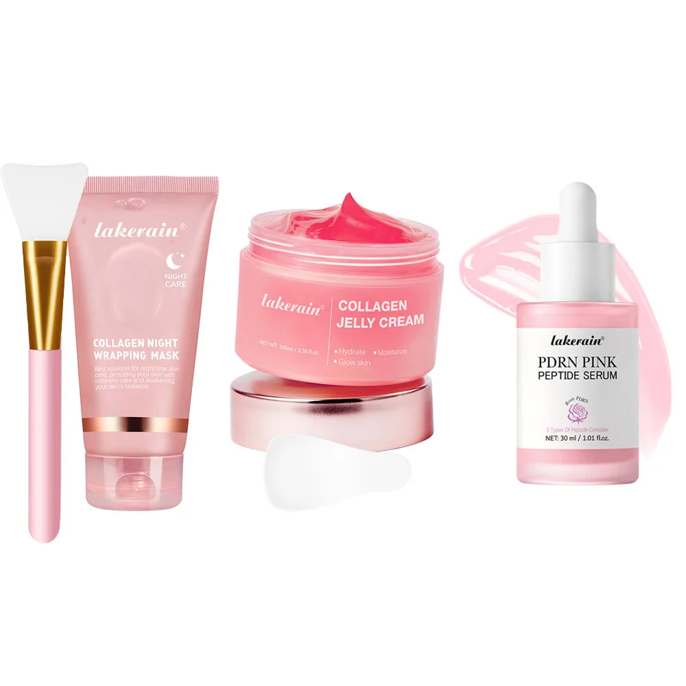 Korean Deep Collagen Mask Peel Off Mask Face Anti Wrinkle Lifting Skin Care Masks Bio Pack Night Wrapping Woman Overnight Skin - Curl and Collar