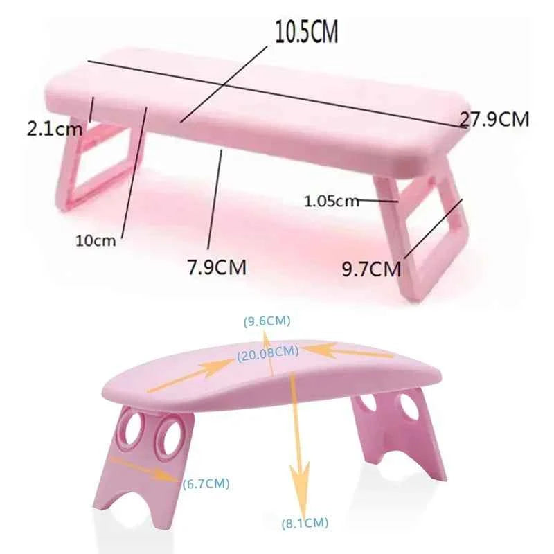 Folding Nail Hand Manicure Rest Arm Stand Pillow Cushion Holder Table Desk Armrest Sponge Support Mat Polish Tool Practice Salon