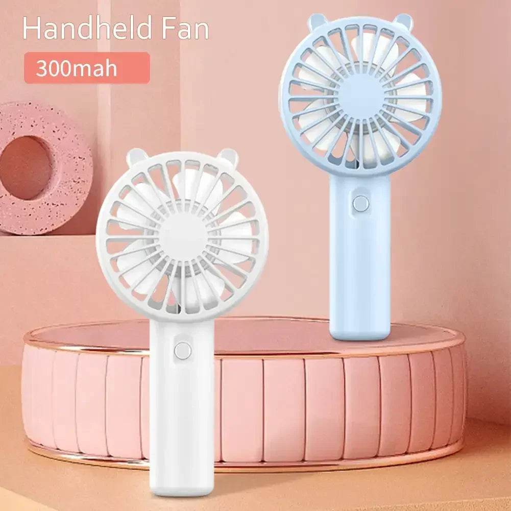 Portable Handheld Fan Small Cooling Fan USB Rechargeable Eyelash Eyelash Mute Cooler Handheld Fan Mini USB Rechargeable Desk - Curl and Collar