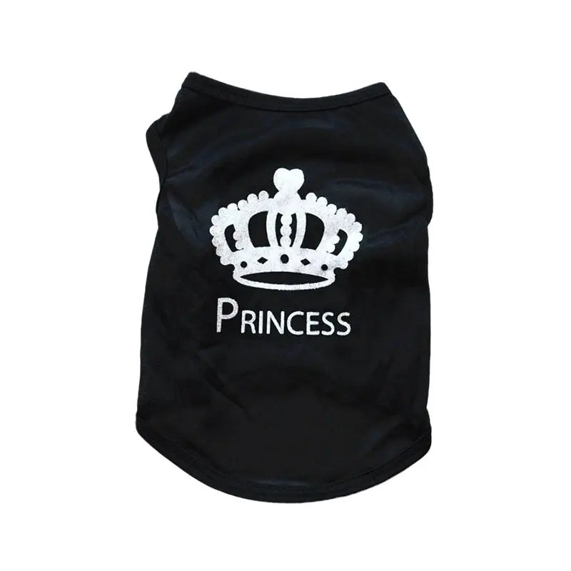 Security Clothing for Dogs Summer Pet Clothes Vest for Small Dogs Chihuahua Yorkshire Puppy Cats Low Price Pets T-shirt Costume - Curl and Collar