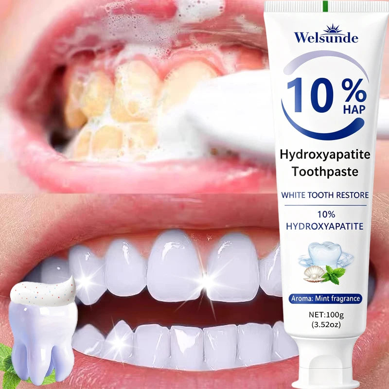 Powerful Whitening Toothpaste for Teeth & Deep Cleaning - Natural Mint Flavor, Breath Freshness, Micro-Polishing, Gentle on Sensitive Tooth & Gums, Oral Health, Specialized Dental Care, Suitable for Everyone, Perfect for Dail - Curl and Collar
