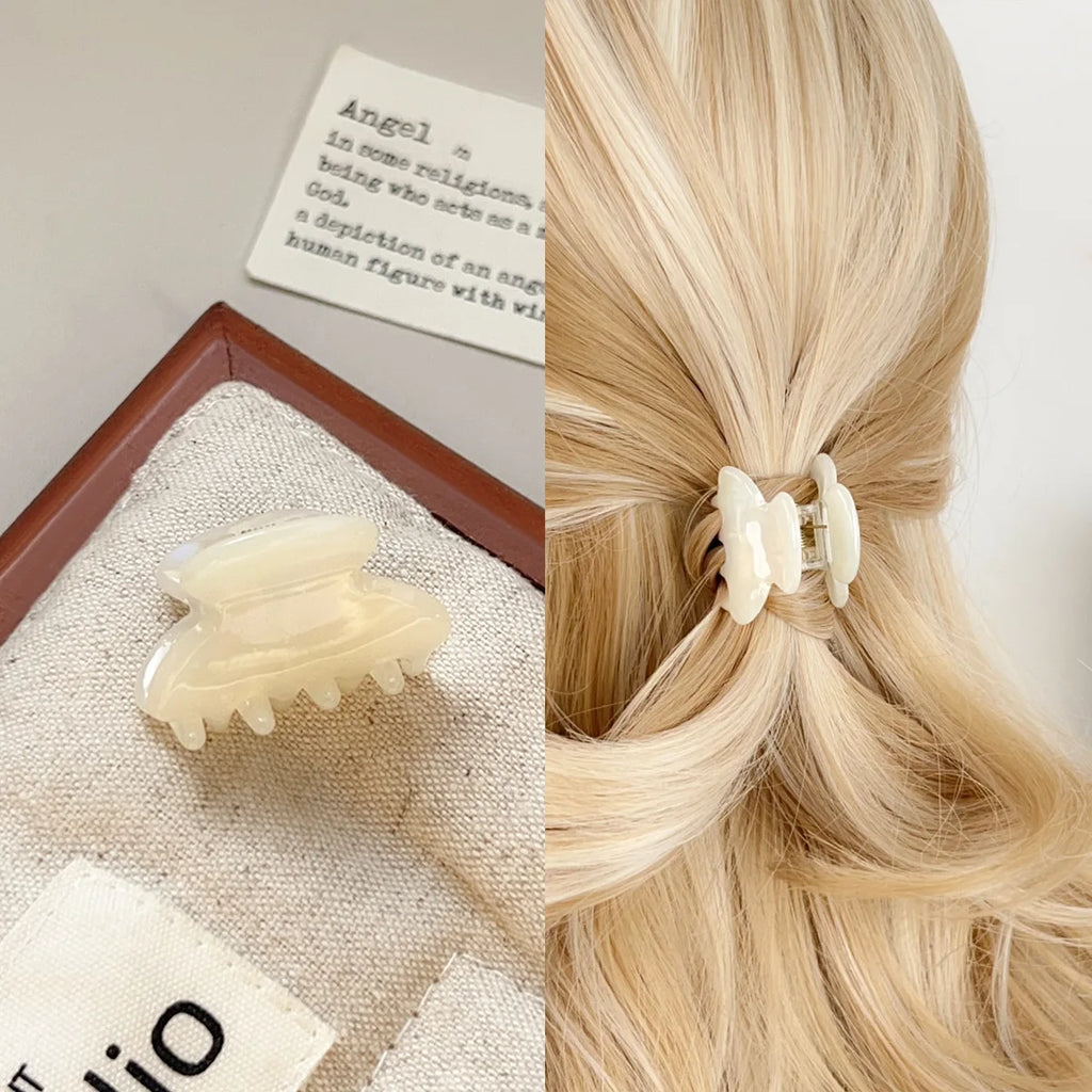 2026 New Korean style hair claw clip Fairy hair clips Mini Delicate hair claw Pretty hairclip Accessories for women - Curl and Collar