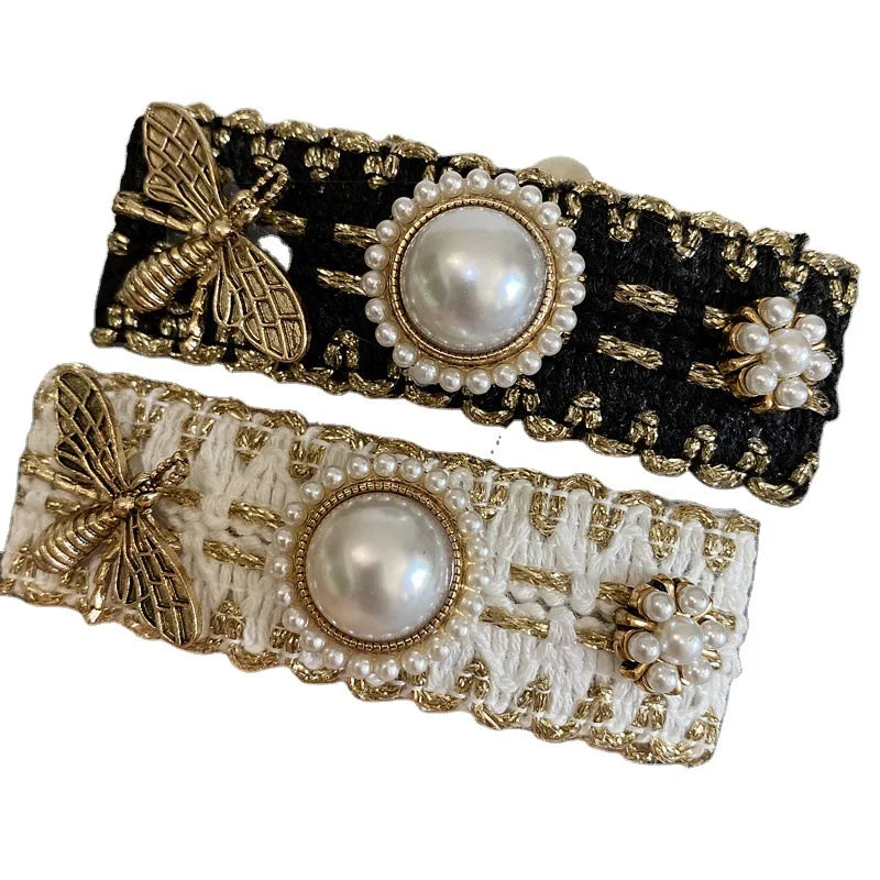 Korean Fashion Pearl Bee Hairpins Cute Insect BB Hair Clips Barrettes Luxulry Jewelry Wholesale Hair Accessories for Women