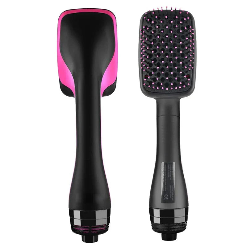 Hot Air Hair Dryer Brush Portable Multifunctional Hairdryer One Step Ions Hot And Cold Air Wind Blow Dryer Brush With Comb - Curl and Collar