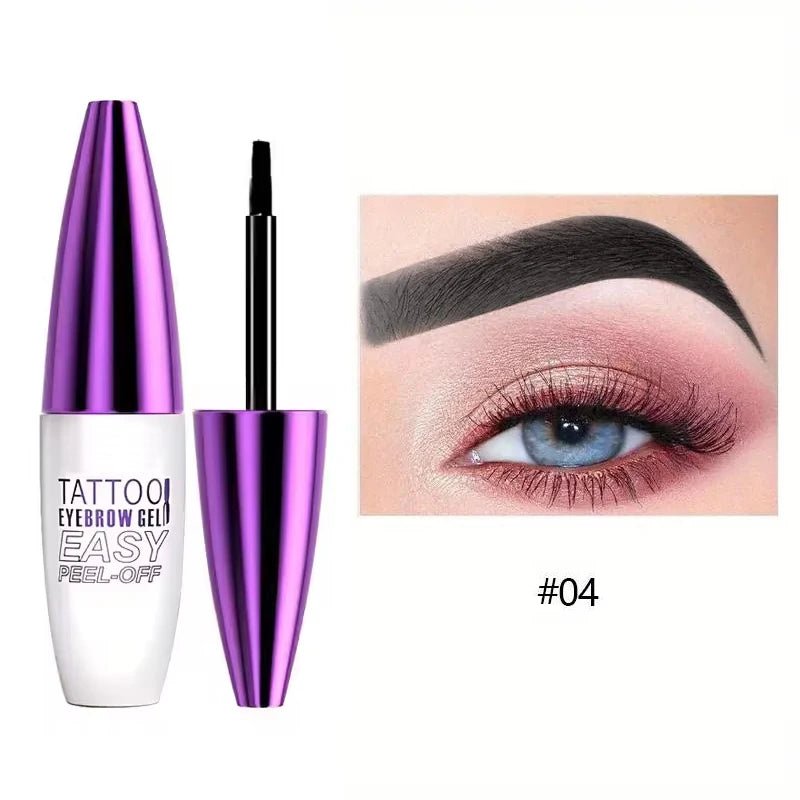 Waterproof Peel Off Eyebrow Tint Gel 10g Long Lasting Brow Makeup Natural Look Smudge Proof Easy Peel Brow Gel 4 Colors for Daily Party Festival Gift - Curl and Collar