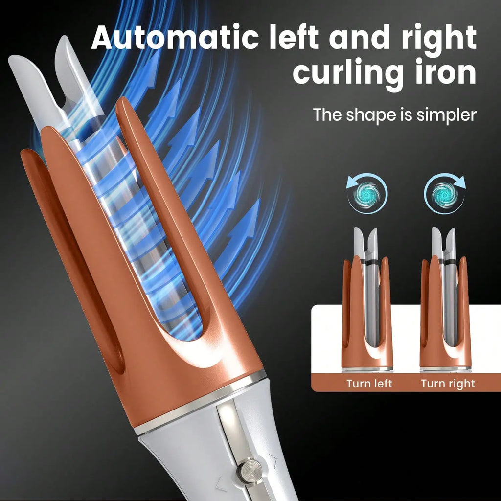 Portable Hair Curler For Ladies Business Trip Hotel Use 1PCS Valentine's Day Gift Adjustable Temperature 360° Swivel Cord Curling Wand Automatic Curling Iron Lazy Curl Negative Ion Perm Big Curl Big Curl Big Wavy Girl Does N - Curl and Collar