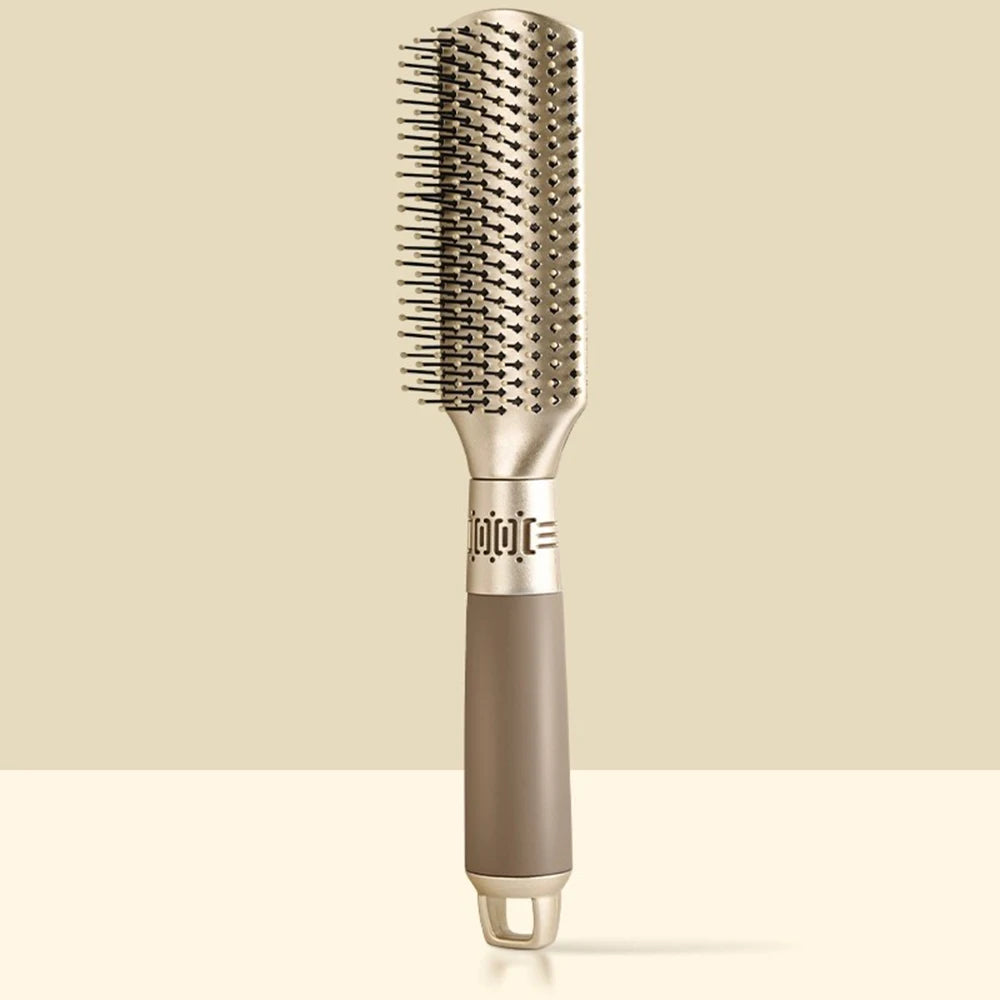 CALIYI Hair Massage Air Cushion Comb Brush Scalp Hairbrush Detangle Anti Static Salon SPA Hairdressing Styling Tool Oval Round - Curl and Collar