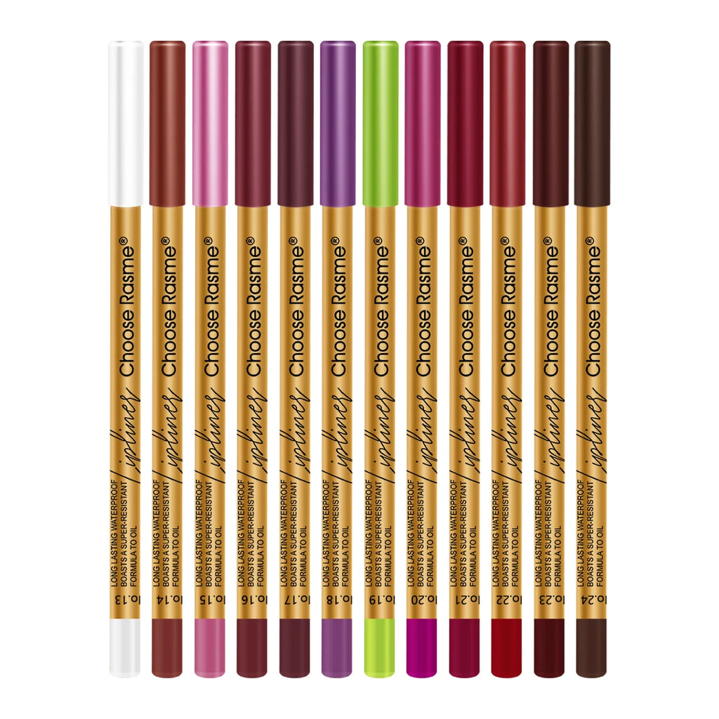 36Color Matte Lip Liner Pencil Set, Long Lasting Waterproof Smooth Lip Liners, Velvet Lip Pencils for Lips Makeup, Nude Red Brown Lip Liner Kit for Women Daily Party Cosmetics - Curl and Collar