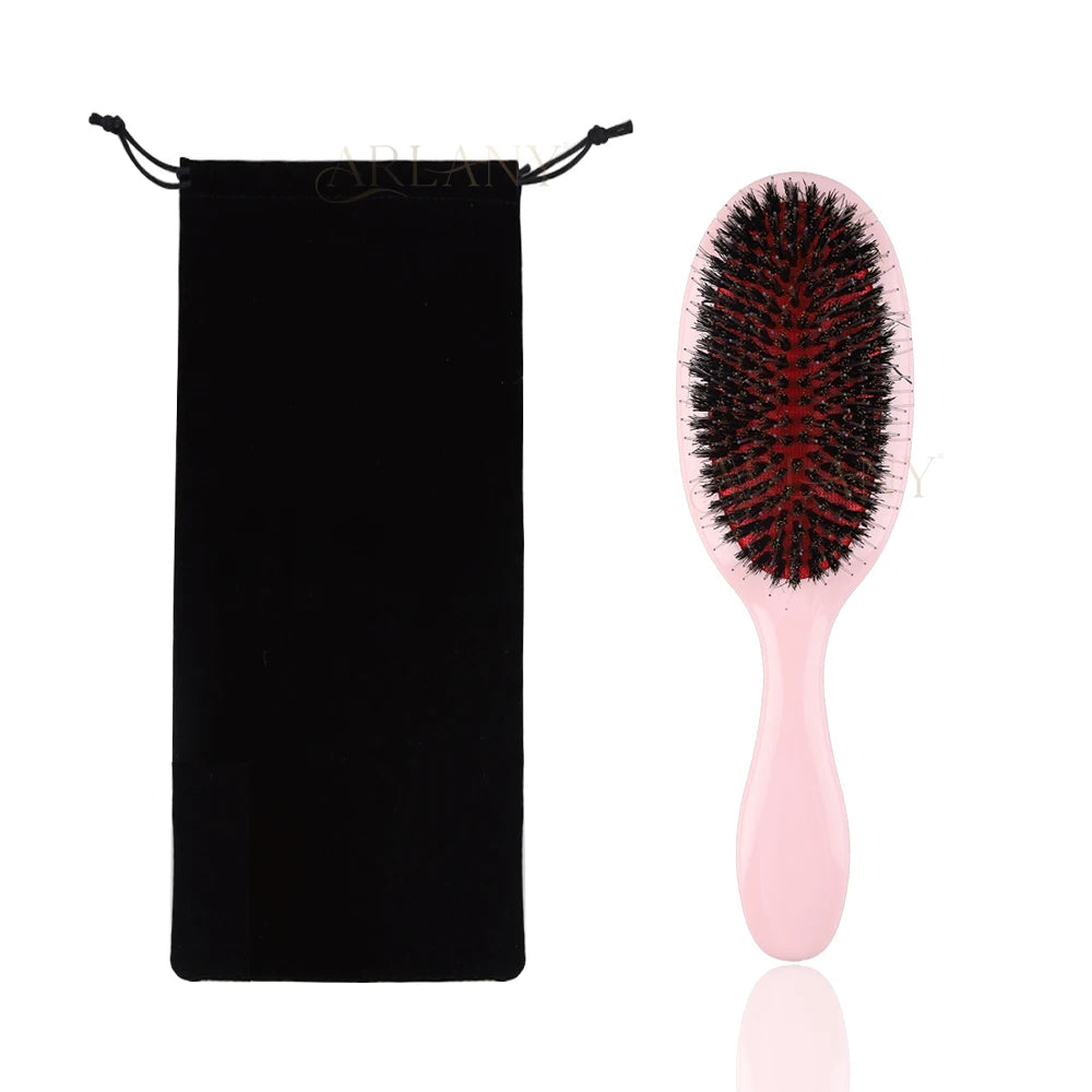 ARLANY Boar Bristle Hair Brush Massage Comb Hair Styling Tool Hair Beauty Salon Accessories Hairdressing Hair Extensions Tool - Curl and Collar