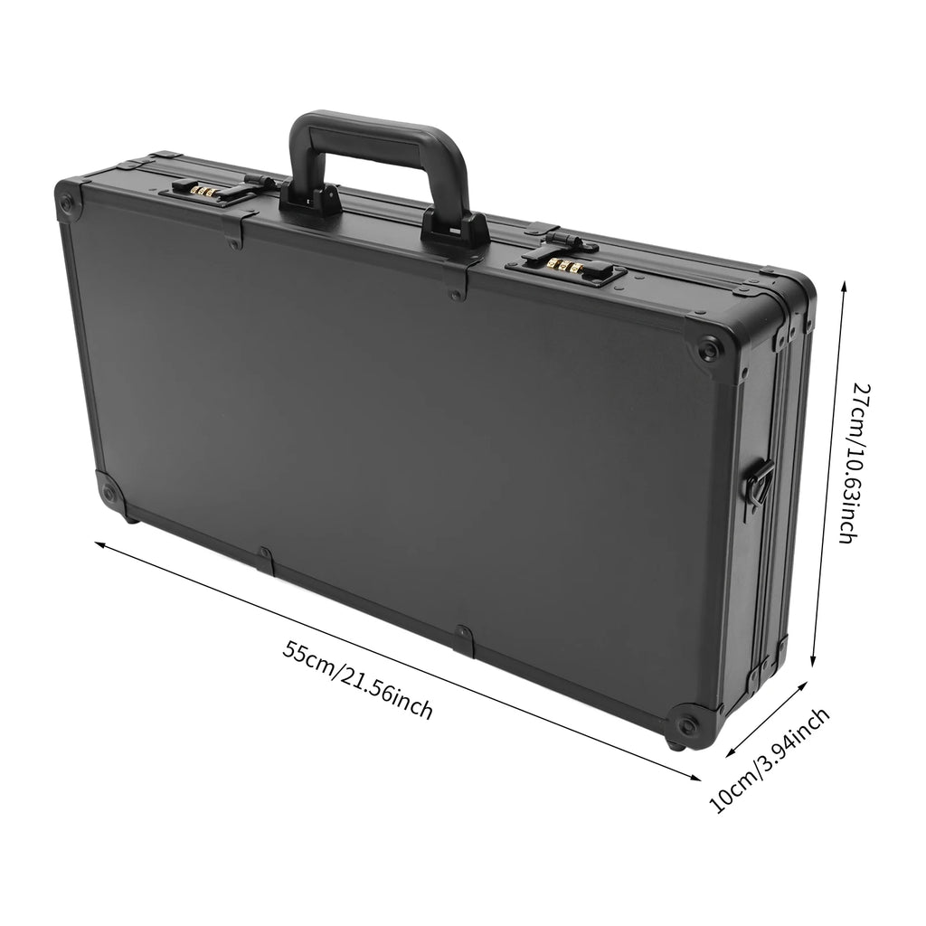 Barber Travel Case with Lock, Waterproof Portable Hairdressing Tool Bag for Storing Clippers Trimmers Scissors Comb Brush 55cm - Curl and Collar