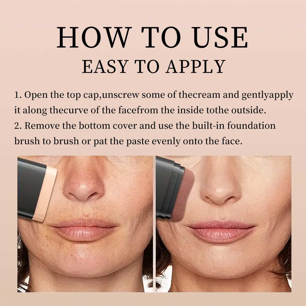 O'cheal Two In One Concealer Foundation Stick Facial Matte Waterproof Bronzer Contouring Face Coverage Moisturizing Makeup Cream - Curl and Collar