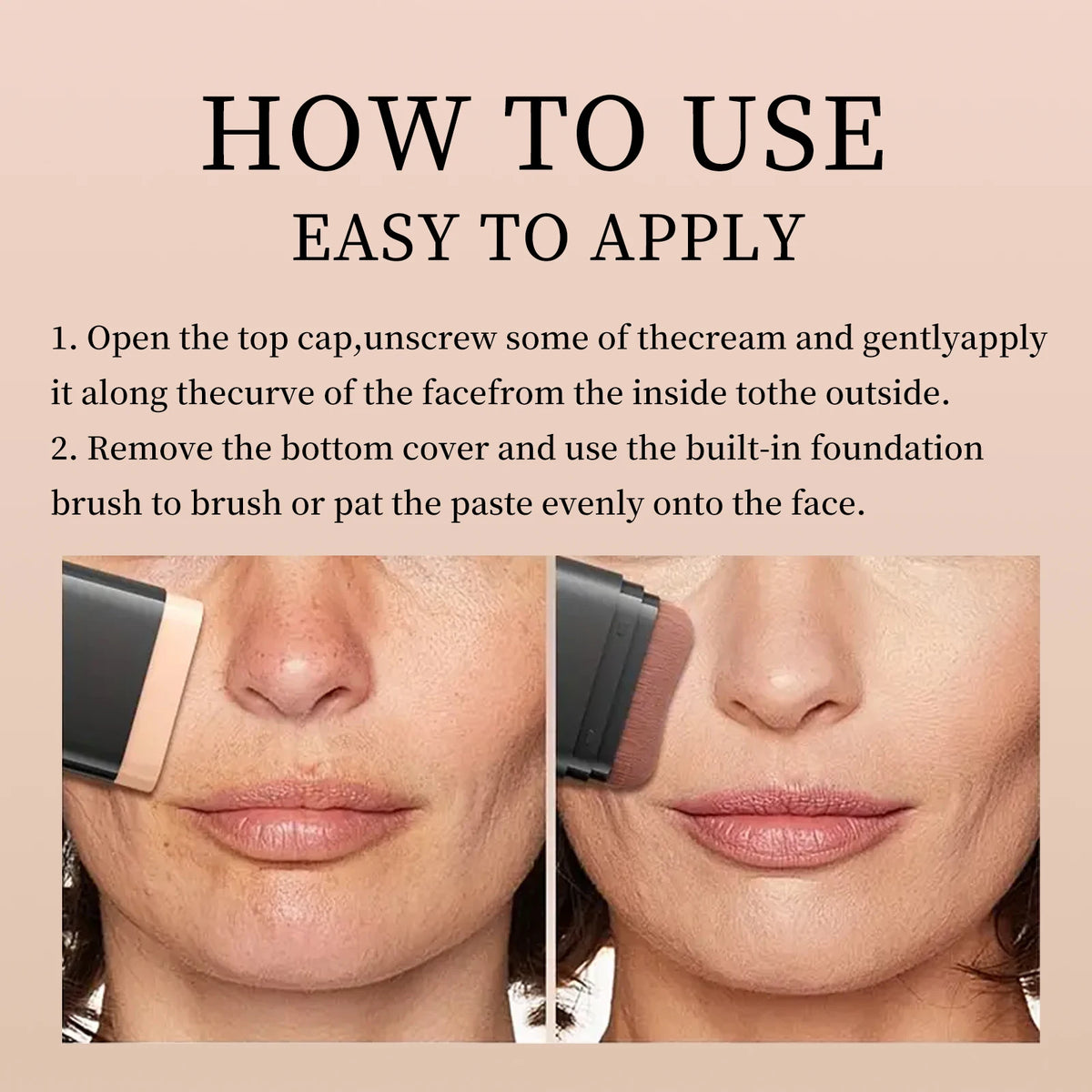 O'cheal Two In One Concealer Foundation Stick Facial Matte Waterproof Bronzer Contouring Face Coverage Moisturizing Makeup Cream - Curl and Collar