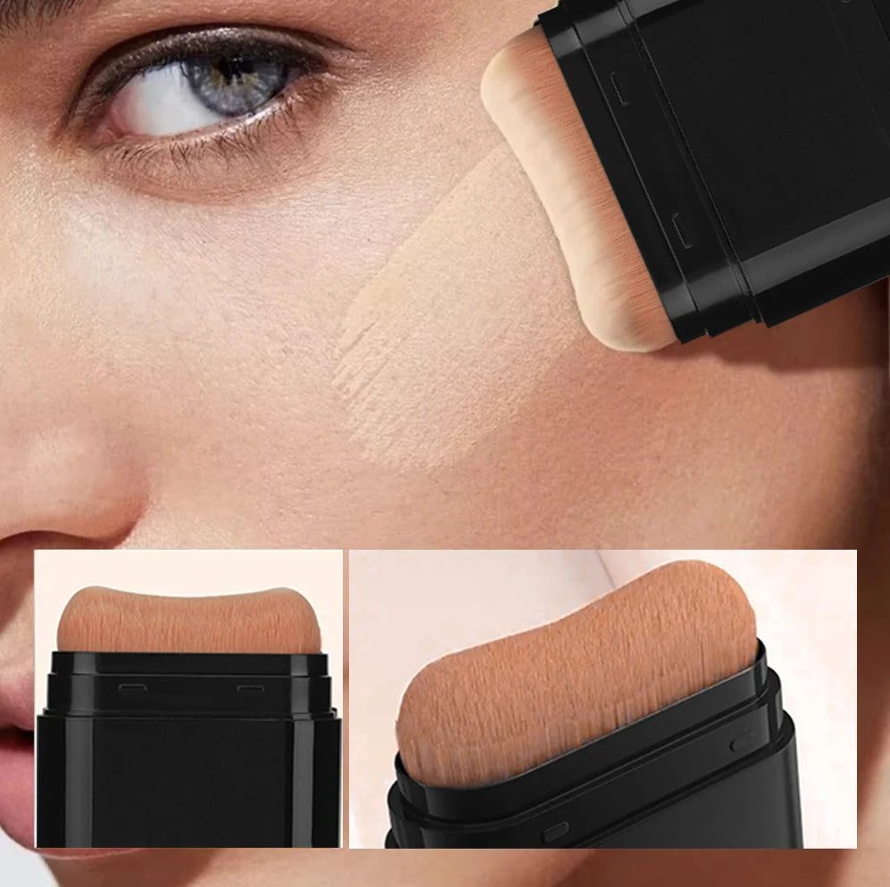 O'cheal Two In One Concealer Foundation Stick Facial Matte Waterproof Bronzer Contouring Face Coverage Moisturizing Makeup Cream - Curl and Collar