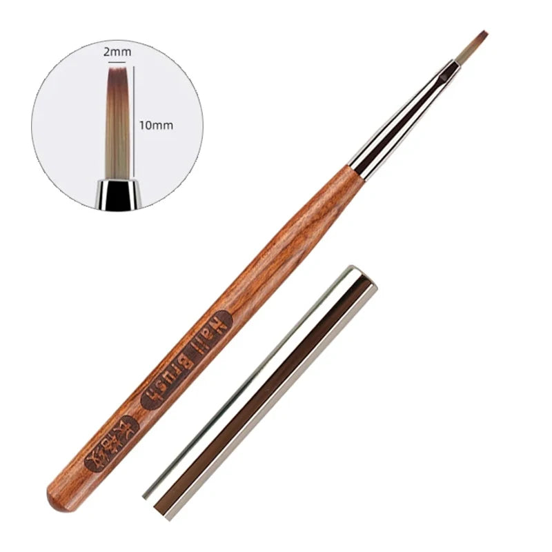 French Plaid Nail Art Brushes Set Line Grid Pattern Drawing Pen for DIY Design UV Gel Extension Manicure Painting Supplies - Curl and Collar