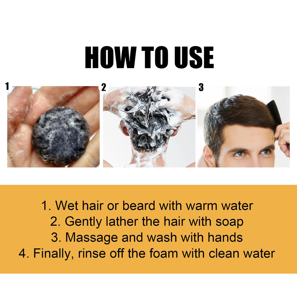 Jaysuing Hair Soap For Scalp Cleansing,Repair Damaged Hair Improve Hair Toughness and Promote Hair Growth Hair Shampoo Soap - Curl and Collar